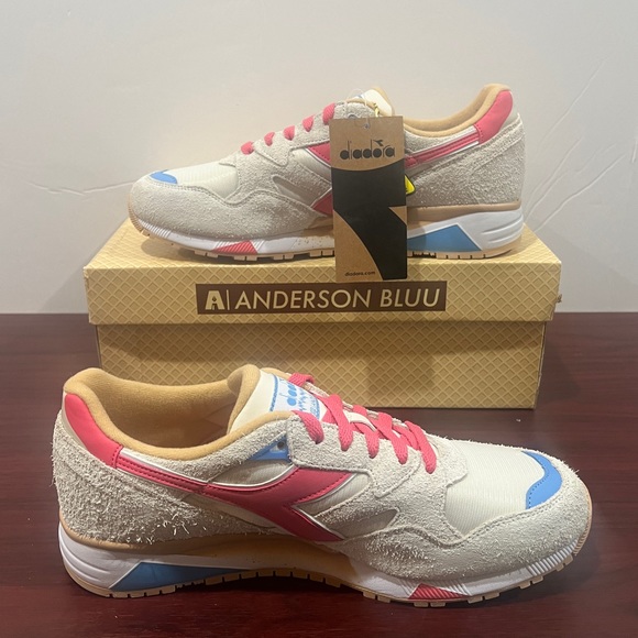 Diadora x Anderson Blue, N9002, 501.179675/C8008, Cream & Pink - Picture 9 of 13